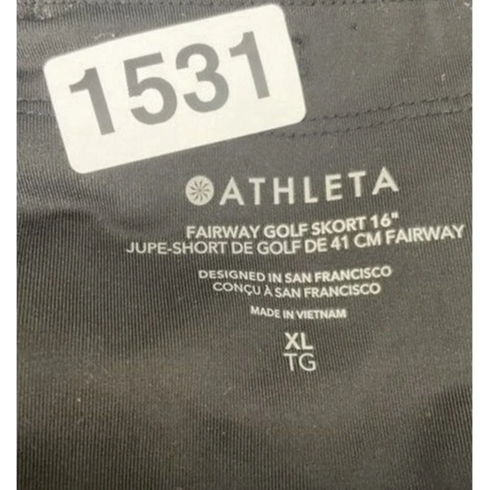 Athleta Black Pockets Lined Fairway Golf Skort 16